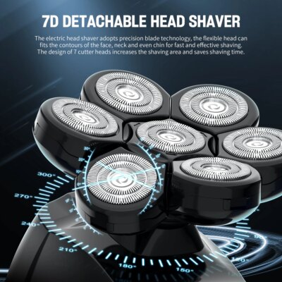 SEJOY Multifunctional  Electric Shavers Kits for Bald Head Shaver Beard Shaving Machine for Men Grooming Kit Husband Gift - Image 2