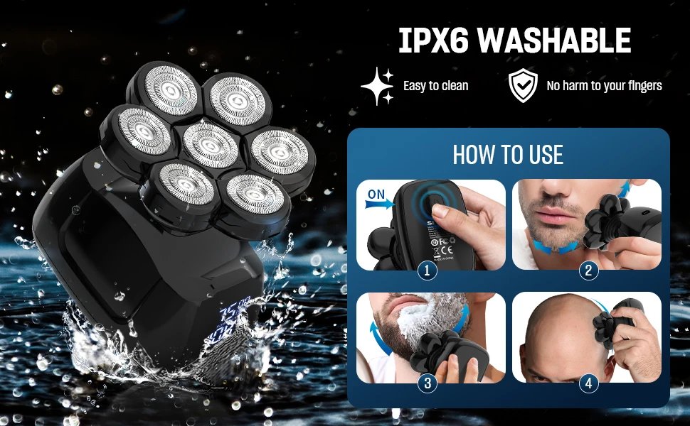 SEJOY Multifunctional  Electric Shavers Kits for Bald Head Shaver Beard Shaving Machine for Men Grooming Kit Husband Gift SEJOY Multifunctional  Electric Shavers Kits for Bald Head Shaver Beard Shaving Machine for Men Grooming Kit Husband Gift