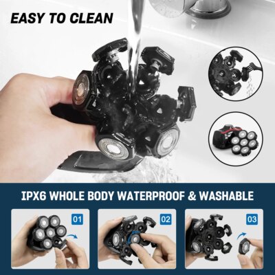 SEJOY Multifunctional  Electric Shavers Kits for Bald Head Shaver Beard Shaving Machine for Men Grooming Kit Husband Gift - Image 5