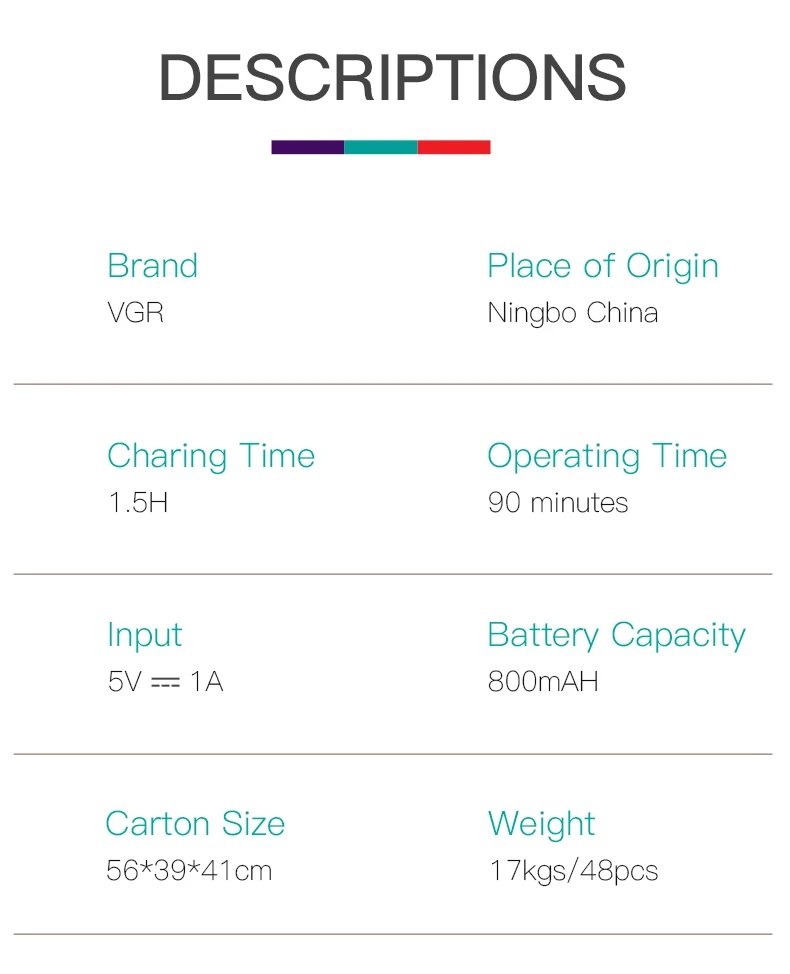 VGR Electric Shaver Professional Razor Waterproof Beard Trimmer Rotary 3D Floating Shaving Rechargeable Electric for Men V-306 VGR Electric Shaver Professional Razor Waterproof Beard Trimmer Rotary 3D Floating Shaving Rechargeable Electric for Men V-306