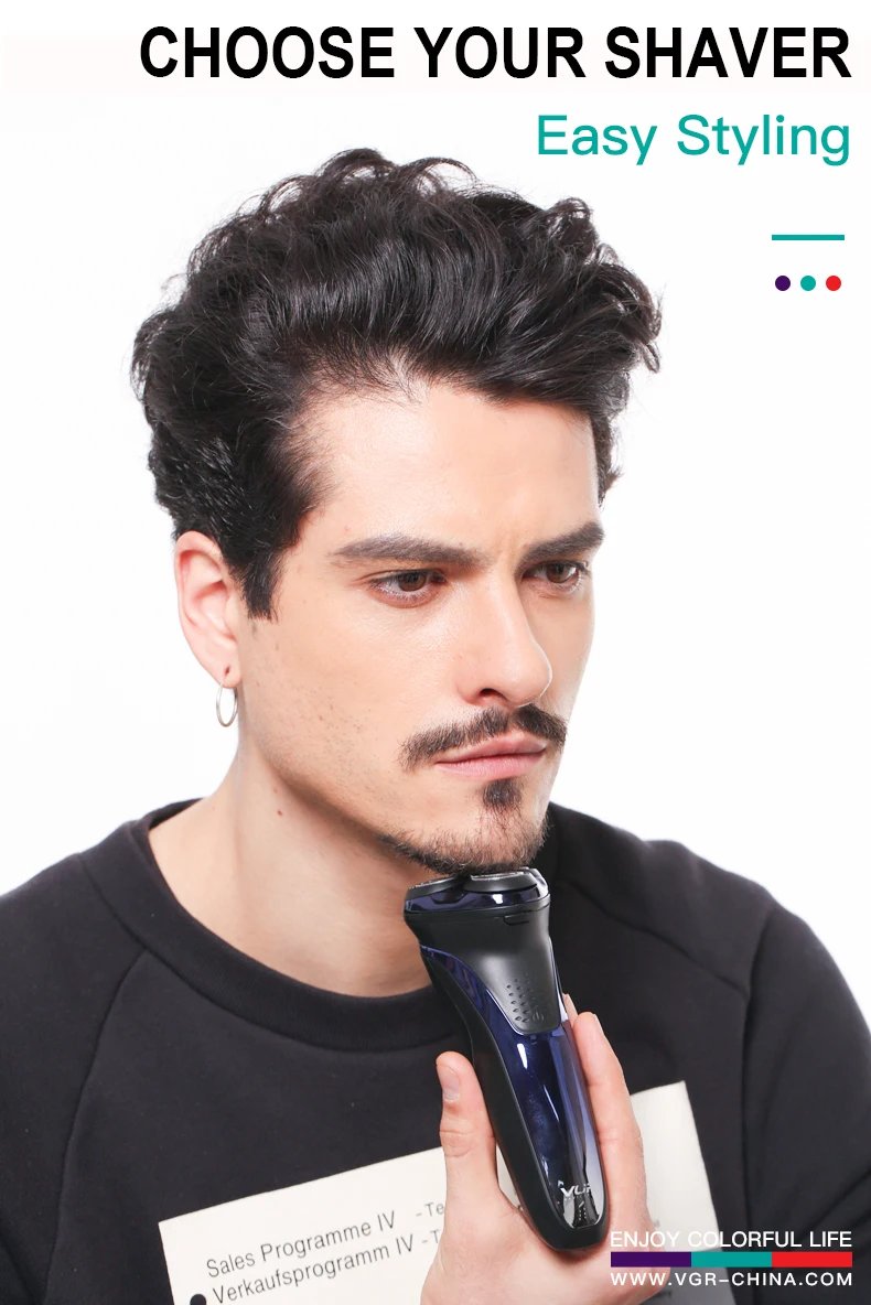 VGR Electric Shaver Professional Razor Waterproof Beard Trimmer Rotary 3D Floating Shaving Rechargeable Electric for Men V-306 VGR Electric Shaver Professional Razor Waterproof Beard Trimmer Rotary 3D Floating Shaving Rechargeable Electric for Men V-306