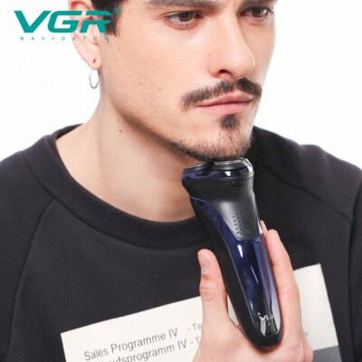 VGR Electric Shaver Professional Razor Waterproof Beard Trimmer Rotary 3D Floating Shaving Rechargeable Electric for Men V-306 - Image 6