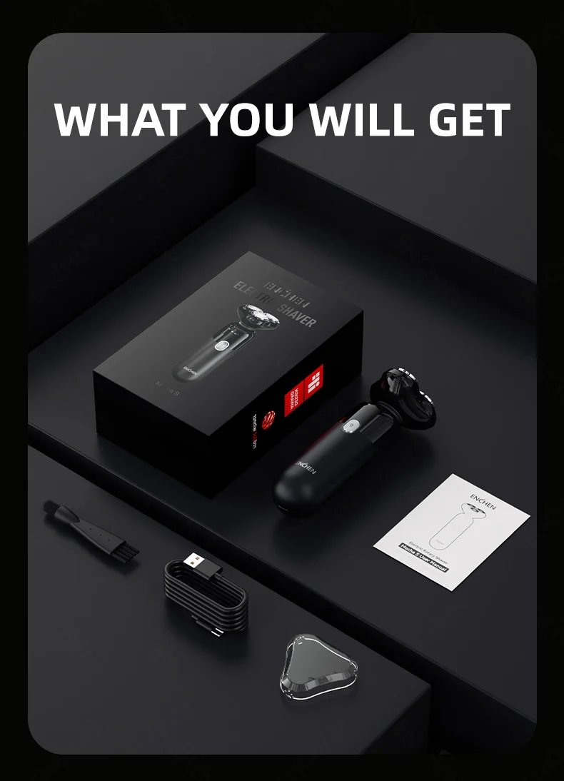 ENCHEN Electric Shaver Professional Wet and Dry Use Razor Hair Trimmer Portable Shaver Reciprocating Shaving Machine Man Mocha S ENCHEN Electric Shaver Professional Wet and Dry Use Razor Hair Trimmer Portable Shaver Reciprocating Shaving Machine Man Mocha S