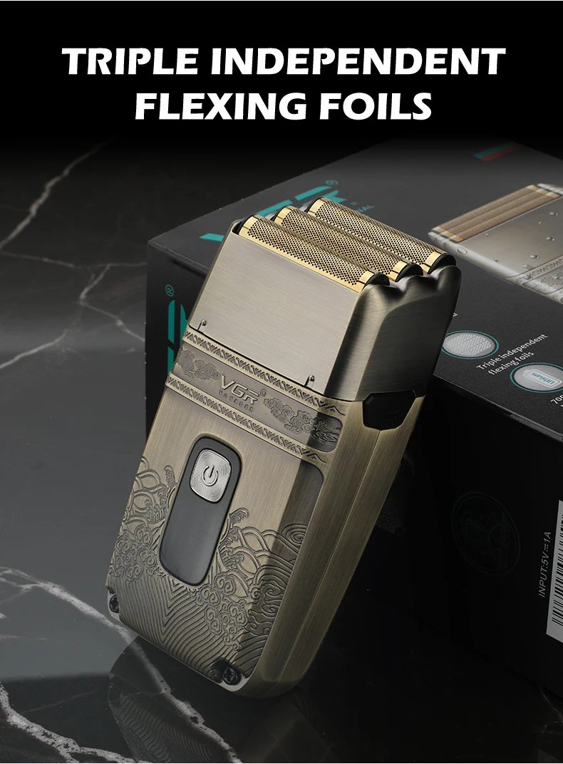 VGR Shaver Professional Electric Razor Shaving Machine Waterproof Beard Trimmer Metal Razor Digital Display Shaver for Men V-335 VGR Shaver Professional Electric Razor Shaving Machine Waterproof Beard Trimmer Metal Razor Digital Display Shaver for Men V-335