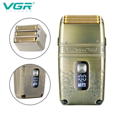 VGR Shaver Professional Electric Razor Shaving Machine Waterproof Beard Trimmer Metal Razor Digital Display Shaver for Men V-335 - Image 2