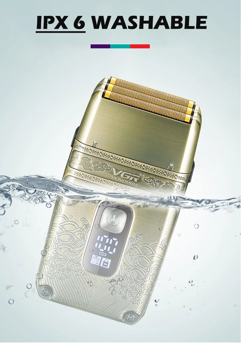 VGR Shaver Professional Electric Razor Shaving Machine Waterproof Beard Trimmer Metal Razor Digital Display Shaver for Men V-335 VGR Shaver Professional Electric Razor Shaving Machine Waterproof Beard Trimmer Metal Razor Digital Display Shaver for Men V-335