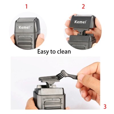 Kemei Rechargeable Cordless Shaver for Men Twin Blade Reciprocating Beard Razor Face Care Multifunction Strong Trimmer  KM-1102 - Image 6
