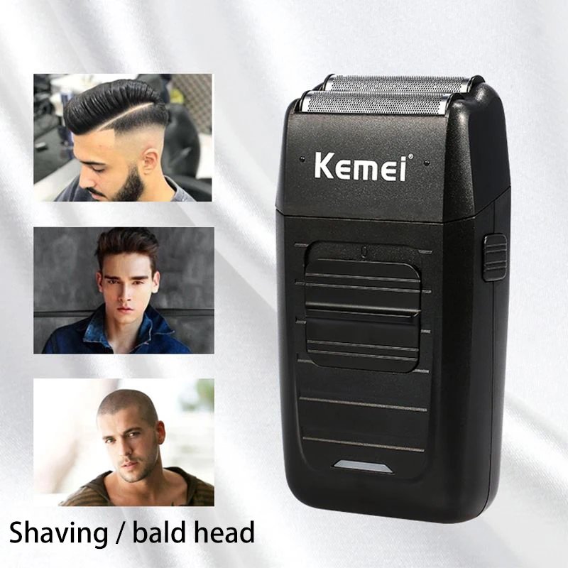Kemei Rechargeable Cordless Shaver for Men Twin Blade Reciprocating Beard Razor Face Care Multifunction Strong Trimmer KM-1102 Kemei Rechargeable Cordless Shaver for Men Twin Blade Reciprocating Beard Razor Face Care Multifunction Strong Trimmer KM-1102