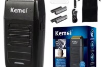 Kemei Rechargeable Cordless Shaver for Men Twin Blade Reciprocating Beard Razor Face Care Multifunction Strong Trimmer  KM-1102