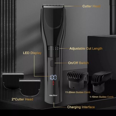 SEJOY Cordless Professional Hair Clippers  Shaving Machine Men Trimmer Kit Men Cutting Machine Barber Electric shaver - Image 4