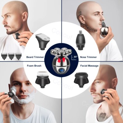 Shaver for Men Electric Shaver Bald Head Shaver 5 in 1 Hair Clipper for Bald Man Beard Trimmer Shaving Machine Bald Head Razor 7 - Image 5