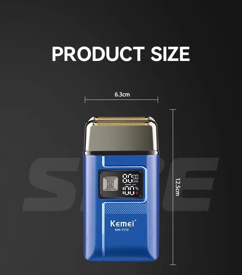 Kemei KM-1112 USB Charging IPX5 Waterproof Shaver 2 in1 Men's Rechargeable Electric Beard Razor Floating Forward Shaving Machine Kemei KM-1112 USB Charging IPX5 Waterproof Shaver 2 in1 Men's Rechargeable Electric Beard Razor Floating Forward Shaving Machine