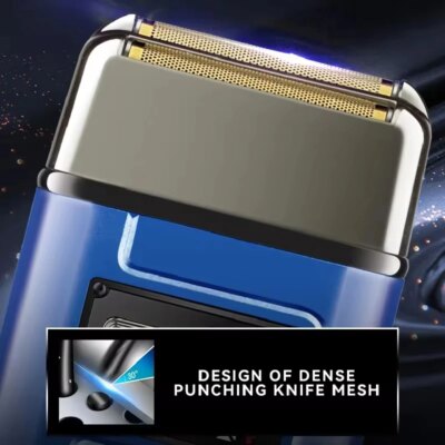 Kemei KM-1112 USB Charging IPX5 Waterproof Shaver 2 in1 Men's Rechargeable Electric Beard Razor Floating Forward Shaving Machine - Image 4