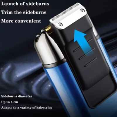Kemei KM-1112 USB Charging IPX5 Waterproof Shaver 2 in1 Men's Rechargeable Electric Beard Razor Floating Forward Shaving Machine - Image 5