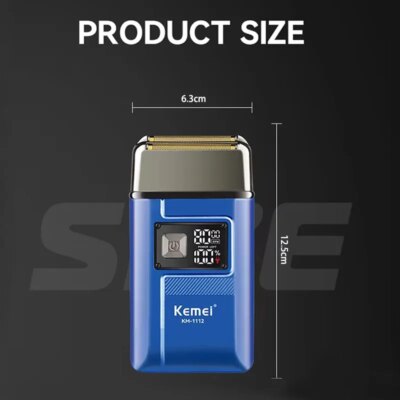 Kemei KM-1112 USB Charging IPX5 Waterproof Shaver 2 in1 Men's Rechargeable Electric Beard Razor Floating Forward Shaving Machine - Image 6