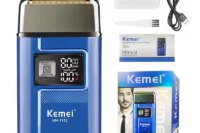 Kemei KM-1112 USB Charging IPX5 Waterproof Shaver 2 in1 Men's Rechargeable Electric Beard Razor Floating Forward Shaving Machine