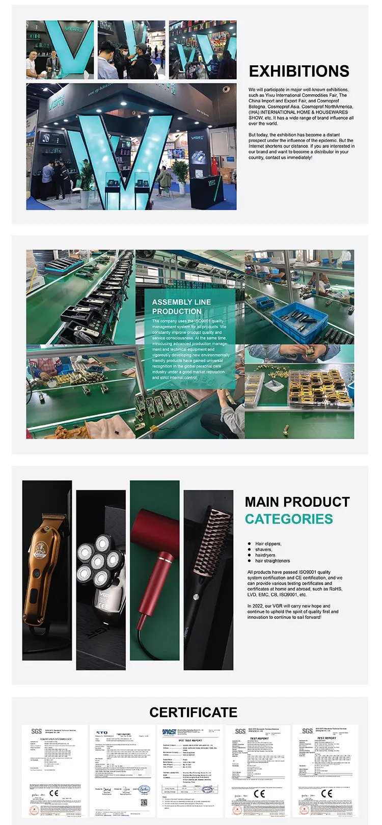 VGR 395 USB Rotary Professional Shaving Razors Waterproof Rechargeable Electric Mens Barber Shavers for Men