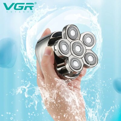 VGR 395 USB Rotary Professional Shaving Razors Waterproof Rechargeable Electric Mens Barber Shavers for Men - Image 2