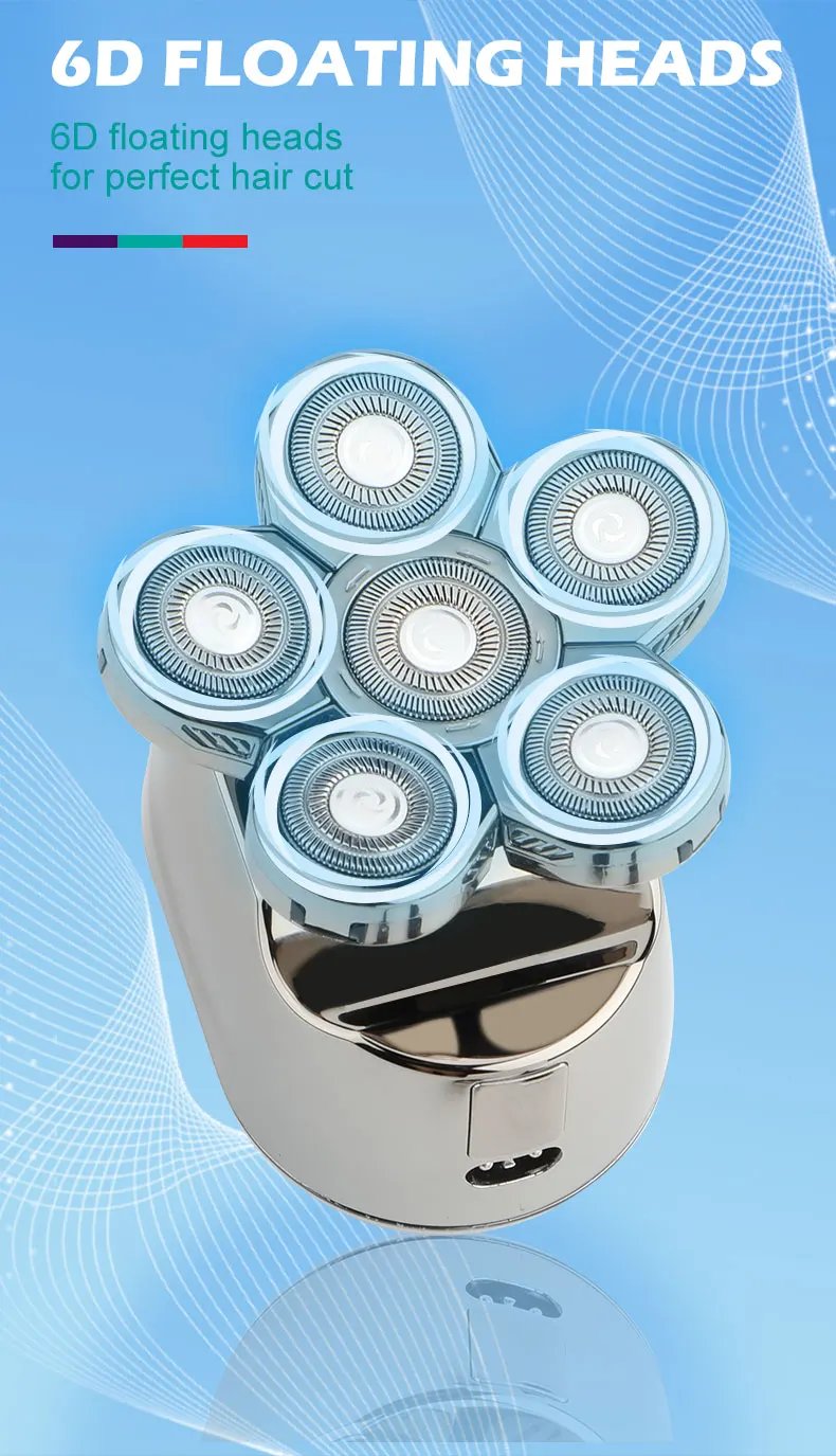 VGR 395 USB Rotary Professional Shaving Razors Waterproof Rechargeable Electric Mens Barber Shavers for Men