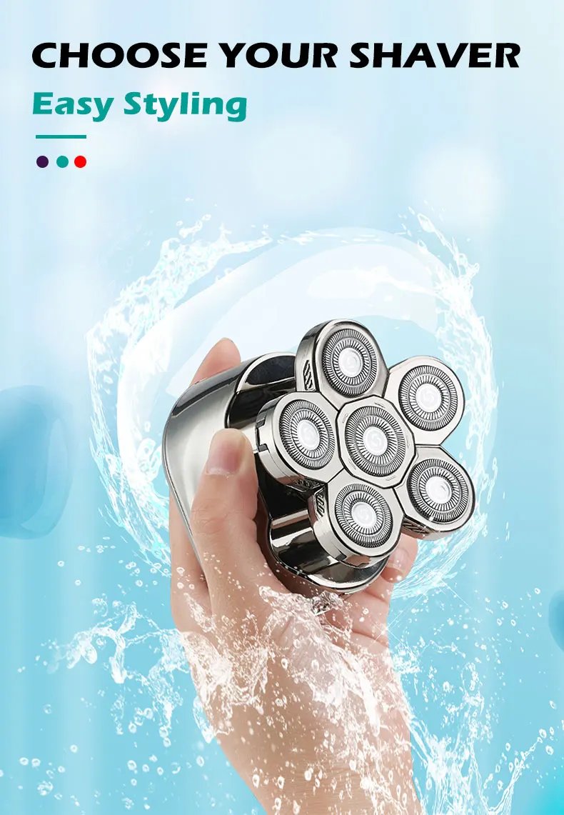 VGR 395 USB Rotary Professional Shaving Razors Waterproof Rechargeable Electric Mens Barber Shavers for Men