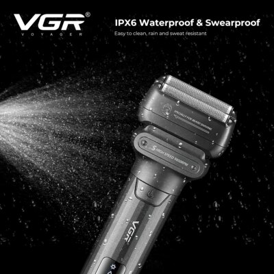 VGR Face Shaver Professional 0MM Foil Shaver 9000 RPM Shaving Beard Machine Electric Reciprocating Shaving Machine for Men V-368 - Image 5
