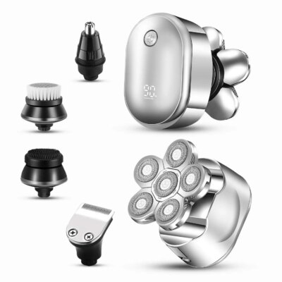 5in1 Beard Trimmer Electric Hair Shaver for Man Foil Hair Trimming 6 Floating Blades IPX6 Wash Professional Bald Shaving Machine