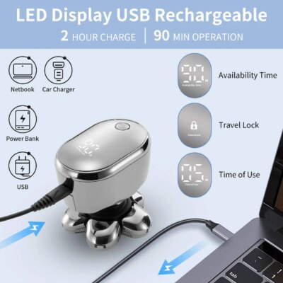 5in1 Beard Trimmer Electric Hair Shaver for Man Foil Hair Trimming 6 Floating Blades IPX6 Wash Professional Bald Shaving Machine - Image 2
