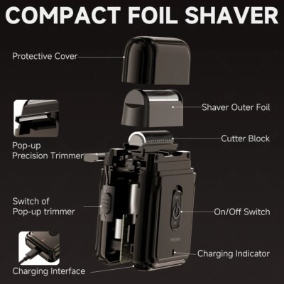 ENCHEN Electric Shaver Professional Shaver Portable Shaving Machine Mini Beard Trimmer Razor Cordless Blade Shaver for Men MS003 - Image 5