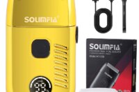 Solimpia Hair Shaver Double Blades Shaver Electric Shaver Razor Men's Close Bald Head Barber Trimmer Rechargeable for Quick Shav