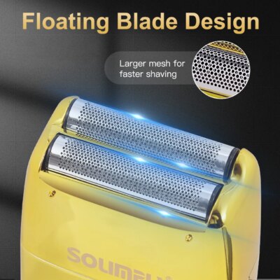 Solimpia Hair Shaver Double Blades Shaver Electric Shaver Razor Men's Close Bald Head Barber Trimmer Rechargeable for Quick Shav - Image 3