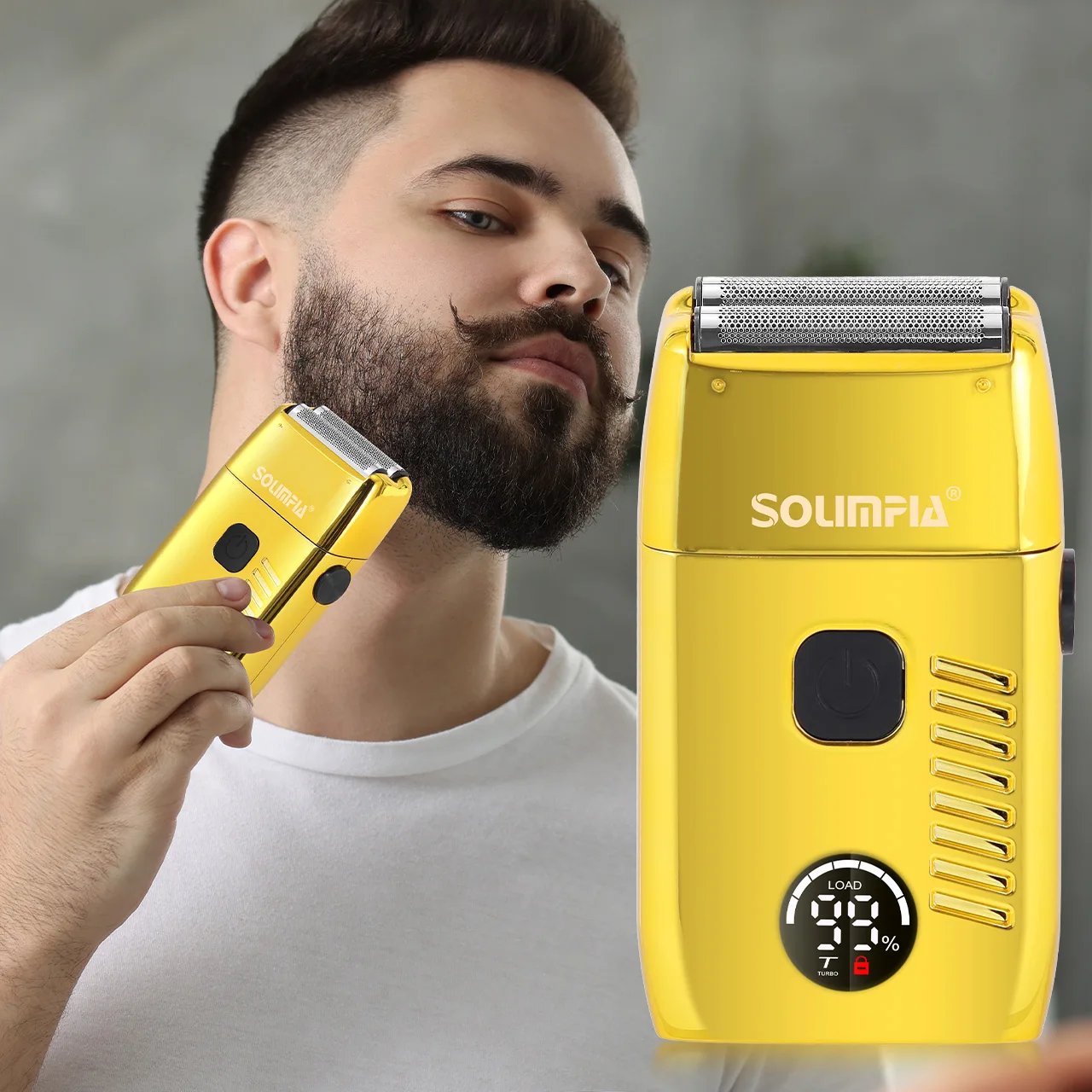 Solimpia Hair Shaver Double Blades Shaver Electric Shaver Razor Men's Close Bald Head Barber Trimmer Rechargeable for Quick Shav Solimpia Hair Shaver Double Blades Shaver Electric Shaver Razor Men's Close Bald Head Barber Trimmer Rechargeable for Quick Shav