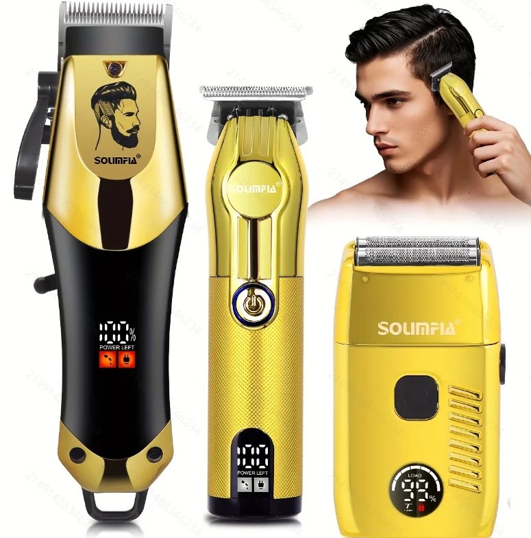 Solimpia Hair Shaver Double Blades Shaver Electric Shaver Razor Men's Close Bald Head Barber Trimmer Rechargeable for Quick Shav Solimpia Hair Shaver Double Blades Shaver Electric Shaver Razor Men's Close Bald Head Barber Trimmer Rechargeable for Quick Shav