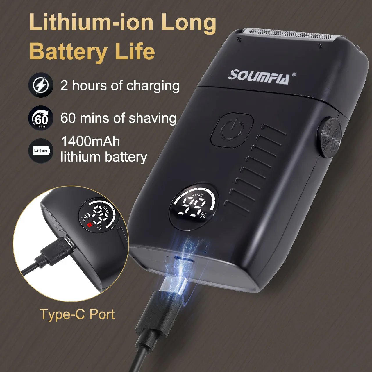 Solimpia Hair Shaver Double Blades Shaver Electric Shaver Razor Men's Close Bald Head Barber Trimmer Rechargeable for Quick Shav Solimpia Hair Shaver Double Blades Shaver Electric Shaver Razor Men's Close Bald Head Barber Trimmer Rechargeable for Quick Shav