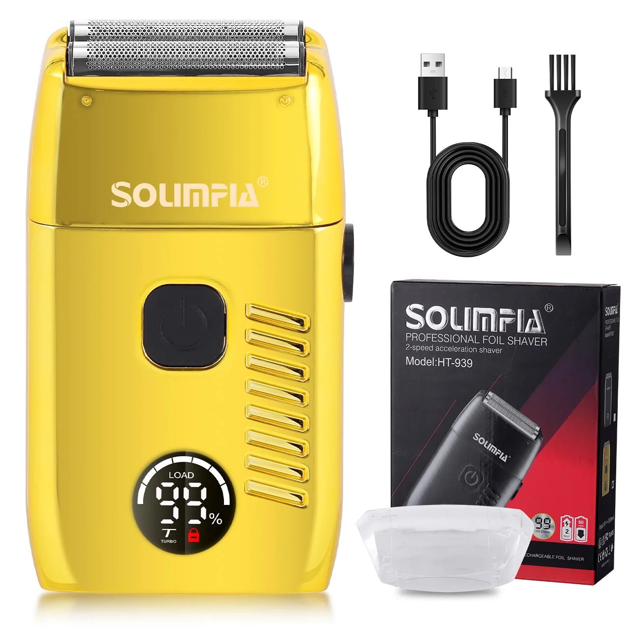 Solimpia Hair Shaver Double Blades Shaver Electric Shaver Razor Men's Close Bald Head Barber Trimmer Rechargeable for Quick Shav Solimpia Hair Shaver Double Blades Shaver Electric Shaver Razor Men's Close Bald Head Barber Trimmer Rechargeable for Quick Shav