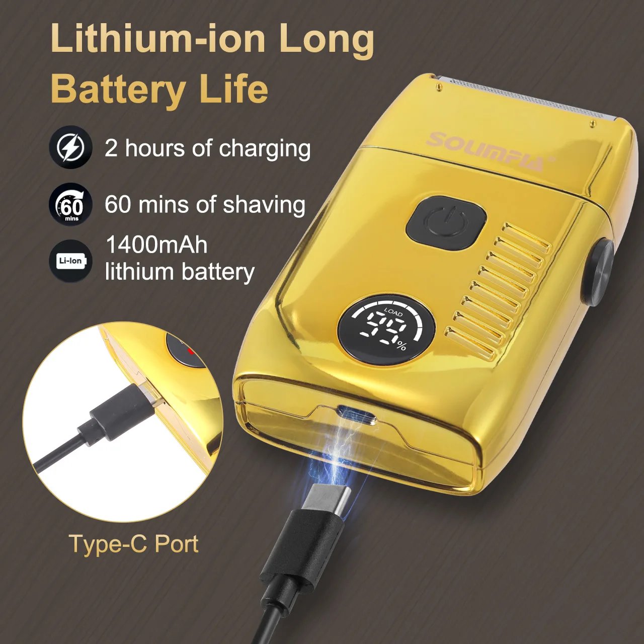 Solimpia Hair Shaver Double Blades Shaver Electric Shaver Razor Men's Close Bald Head Barber Trimmer Rechargeable for Quick Shav Solimpia Hair Shaver Double Blades Shaver Electric Shaver Razor Men's Close Bald Head Barber Trimmer Rechargeable for Quick Shav