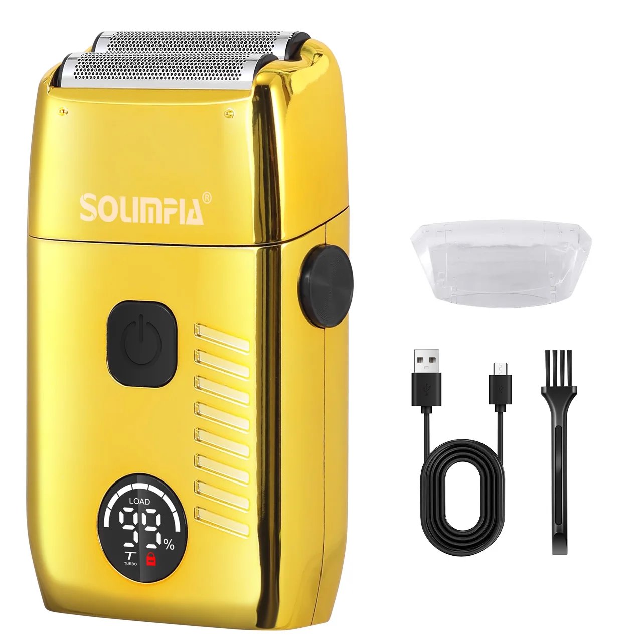 Solimpia Hair Shaver Double Blades Shaver Electric Shaver Razor Men's Close Bald Head Barber Trimmer Rechargeable for Quick Shav Solimpia Hair Shaver Double Blades Shaver Electric Shaver Razor Men's Close Bald Head Barber Trimmer Rechargeable for Quick Shav
