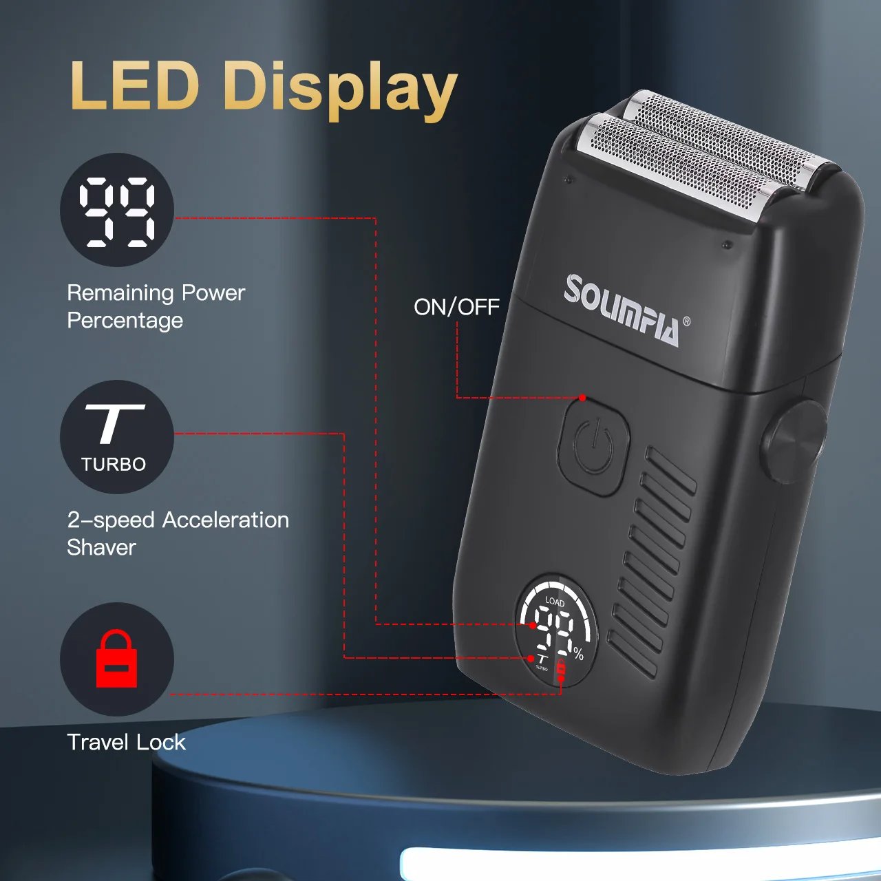 Solimpia Hair Shaver Double Blades Shaver Electric Shaver Razor Men's Close Bald Head Barber Trimmer Rechargeable for Quick Shav Solimpia Hair Shaver Double Blades Shaver Electric Shaver Razor Men's Close Bald Head Barber Trimmer Rechargeable for Quick Shav