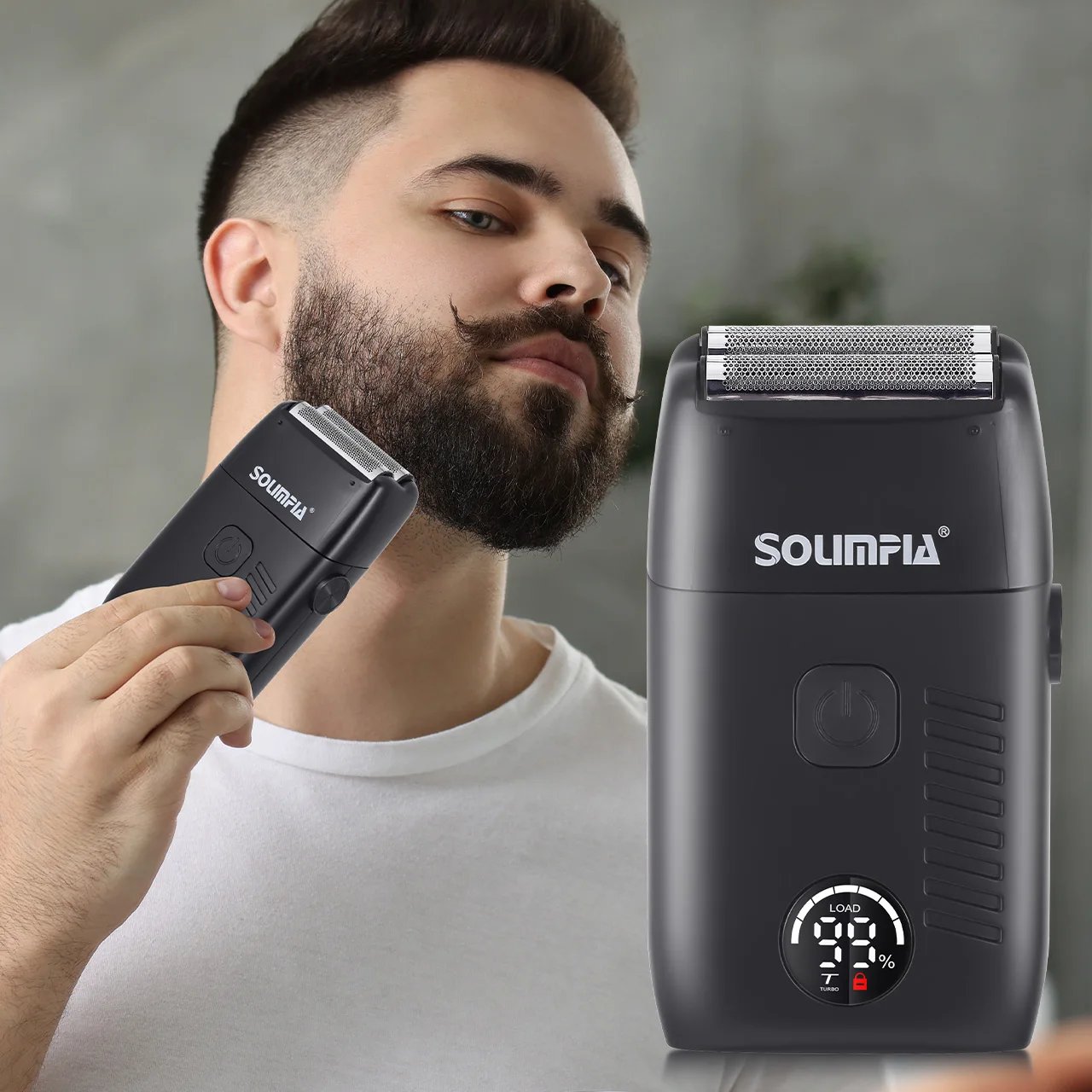 Solimpia Hair Shaver Double Blades Shaver Electric Shaver Razor Men's Close Bald Head Barber Trimmer Rechargeable for Quick Shav Solimpia Hair Shaver Double Blades Shaver Electric Shaver Razor Men's Close Bald Head Barber Trimmer Rechargeable for Quick Shav