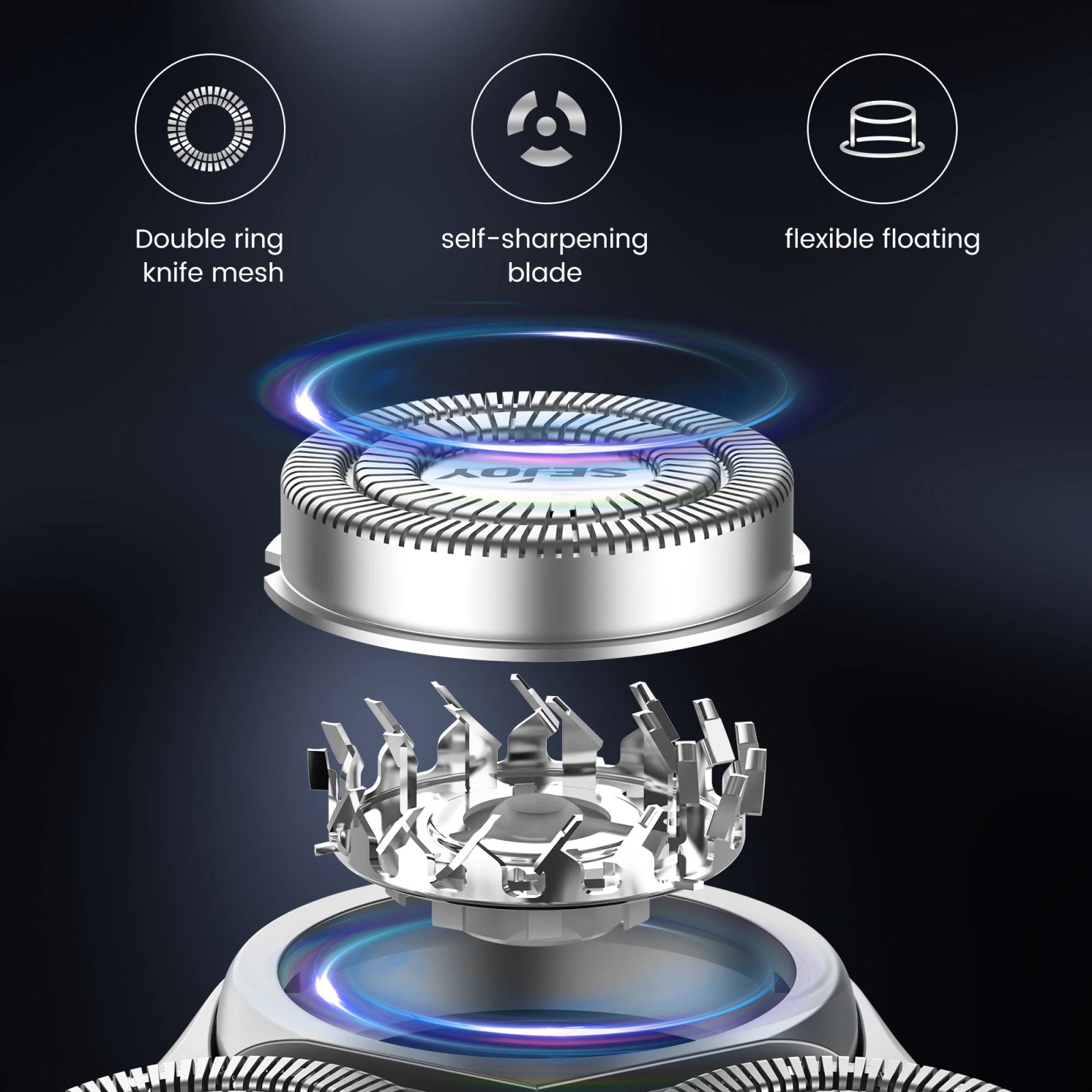 Sejoy Electric Shaver For Men's Shaving Machine Beard Trimmer 3D Floating Blade Washable USB Recharge Razor Hair Cutting Machine Sejoy Electric Shaver For Men's Shaving Machine Beard Trimmer 3D Floating Blade Washable USB Recharge Razor Hair Cutting Machine