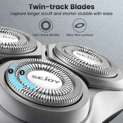 Sejoy Electric Shaver For Men's Shaving Machine Beard Trimmer 3D Floating Blade Washable USB Recharge Razor Hair Cutting Machine - Image 2