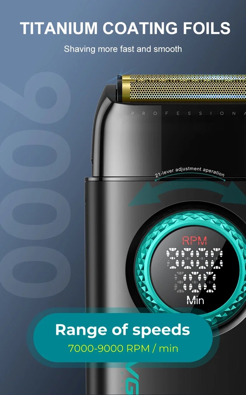 VGR Shaver Professional Shaver 9000 RPM Beard Trimmer Rechargeable Razor Electric Beard Shaver Portable Trimmer for Men V-378 VGR Shaver Professional Shaver 9000 RPM Beard Trimmer Rechargeable Razor Electric Beard Shaver Portable Trimmer for Men V-378