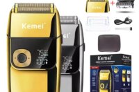 Kemei KM-2028 All Metal Washable Electric Shavers USB Charging Rechargeable Shaver Men's Shaving Razor Gold And Silver Trimmer