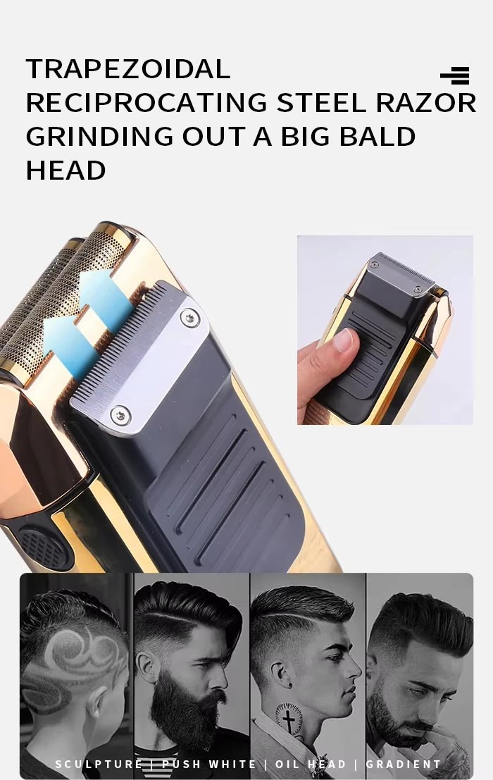Kemei KM-2028 All Metal Washable Electric Shavers USB Charging Rechargeable Shaver Men's Shaving Razor Gold And Silver Trimmer Kemei KM-2028 All Metal Washable Electric Shavers USB Charging Rechargeable Shaver Men's Shaving Razor Gold And Silver Trimmer