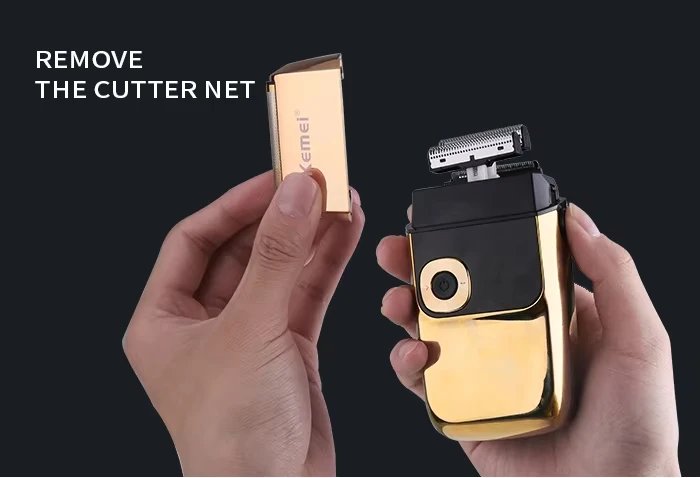Kemei KM-2028 All Metal Washable Electric Shavers USB Charging Rechargeable Shaver Men's Shaving Razor Gold And Silver Trimmer Kemei KM-2028 All Metal Washable Electric Shavers USB Charging Rechargeable Shaver Men's Shaving Razor Gold And Silver Trimmer