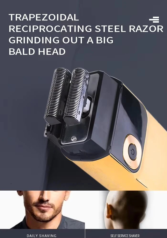 Kemei KM-2028 All Metal Washable Electric Shavers USB Charging Rechargeable Shaver Men's Shaving Razor Gold And Silver Trimmer Kemei KM-2028 All Metal Washable Electric Shavers USB Charging Rechargeable Shaver Men's Shaving Razor Gold And Silver Trimmer