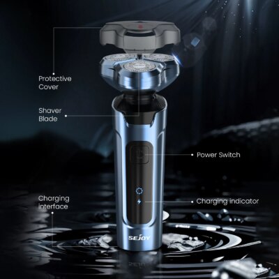 SEJOY 5 In1 Electric Hair Trimmer Set,Electric Razor for Men 3D Electric Shavers IPX7 Rotary Cordless,Optional - Image 6
