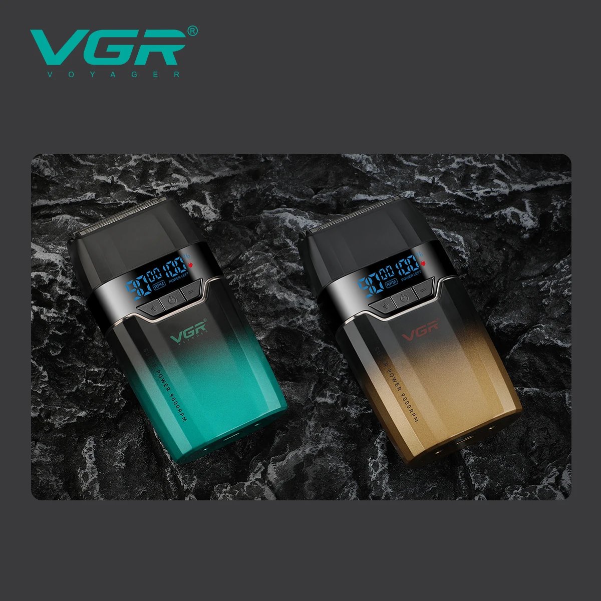 VGR Face Shaver 9000 RPM Foil Shaver LED Electric Shaver Professional Beard Trimmer Reciprocating Shaving Machine for Men V-308 - Image 6