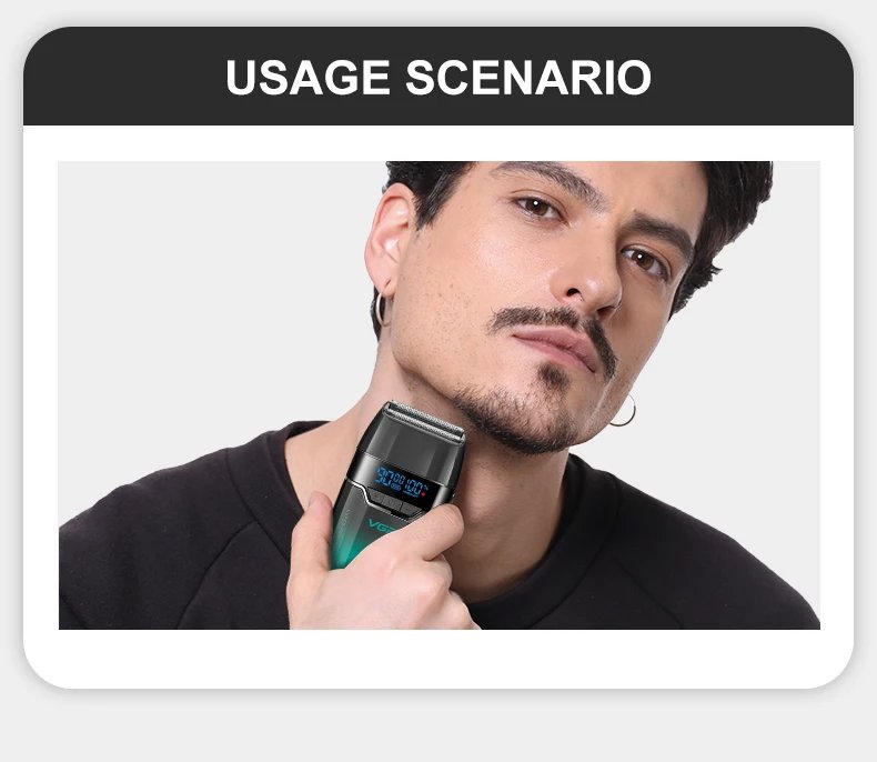 VGR Face Shaver 9000 RPM Foil Shaver LED Electric Shaver Professional Beard Trimmer Reciprocating Shaving Machine for Men V-308 VGR Face Shaver 9000 RPM Foil Shaver LED Electric Shaver Professional Beard Trimmer Reciprocating Shaving Machine for Men V-308