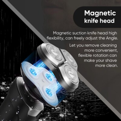 Sejoy Shaver Barber for Men 5 in 1 Electric Razor Rechargeable with Beard Trimmer Lithium Battery Portable Shavers for Travel - Image 6