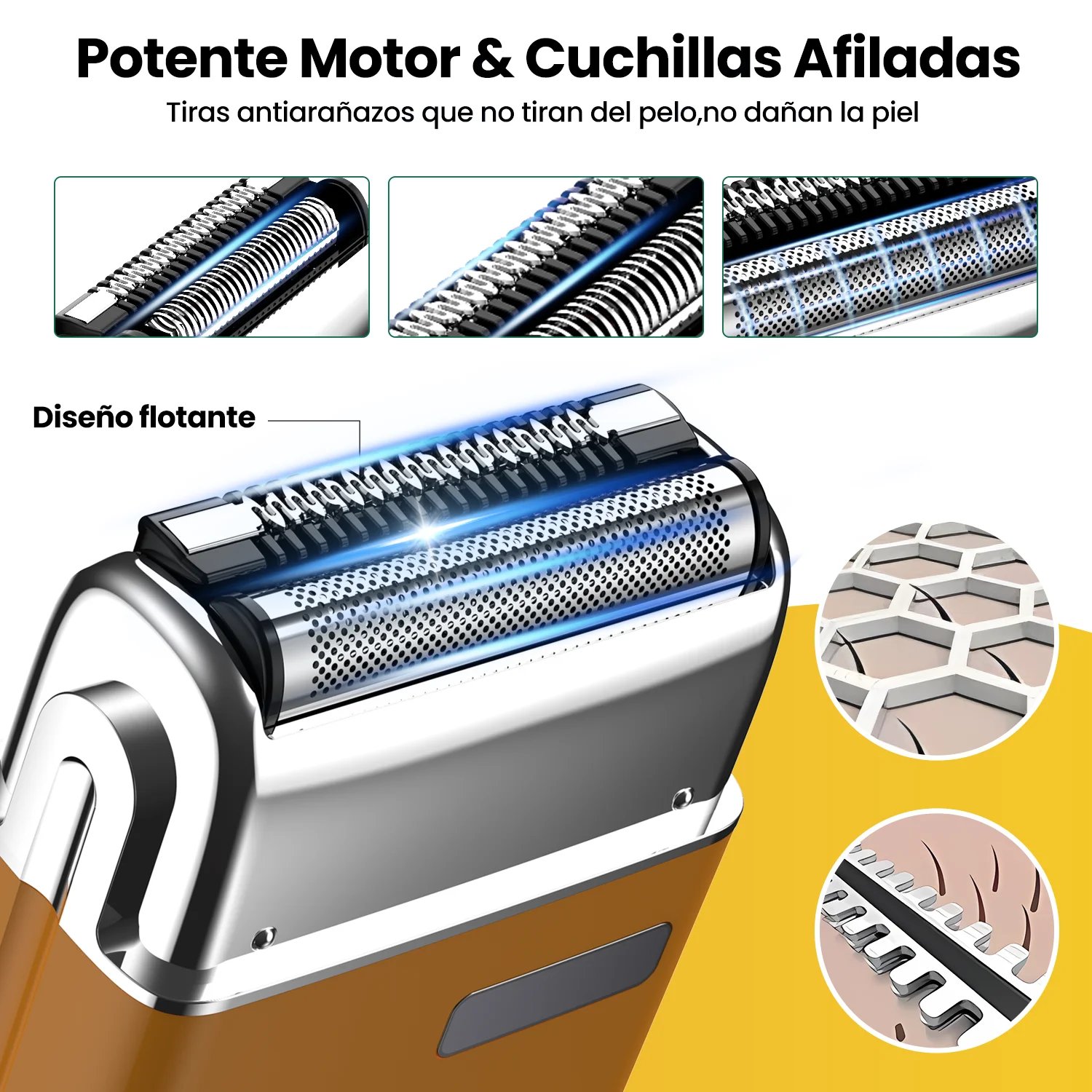 Sejoy 701 Electric Razor Rechargeable for Men Beard Trimmer Metal Body Electric Shaver with Dual Flexible Foils Shaving Machine Sejoy 701 Electric Razor Rechargeable for Men Beard Trimmer Metal Body Electric Shaver with Dual Flexible Foils Shaving Machine